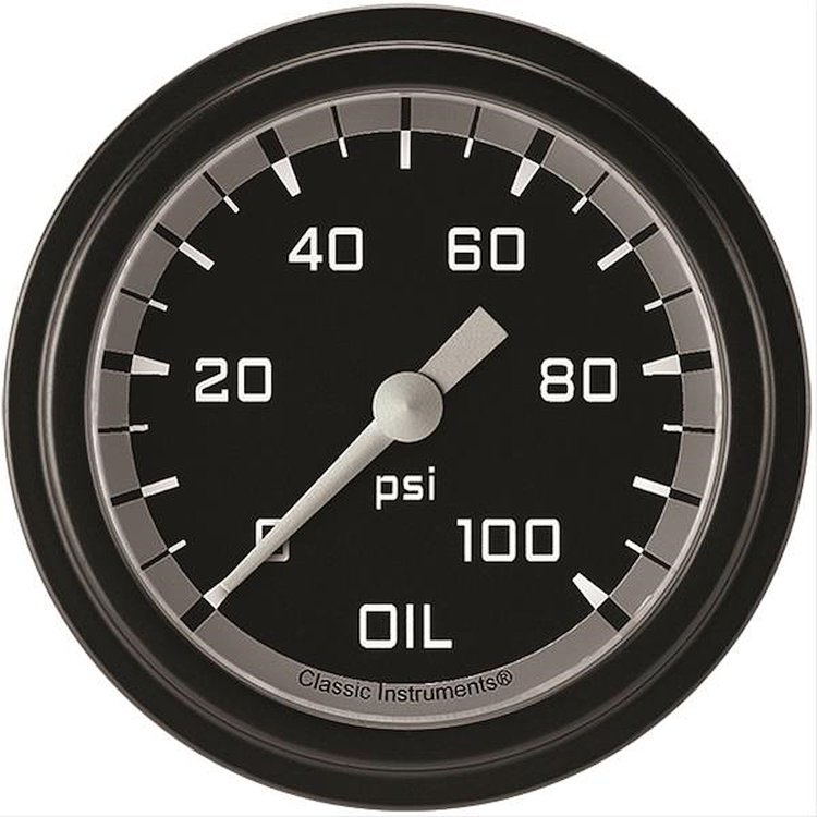 Autocross Grey w/ Black Bezel 2 ? Oil Press 100psi Full Sweep