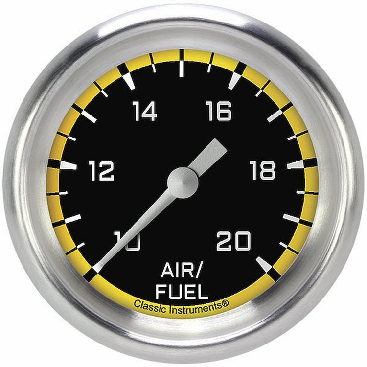 AX394YAPF Autocross Yellow 2 5/8in. Air Fuel Ratio Gauge