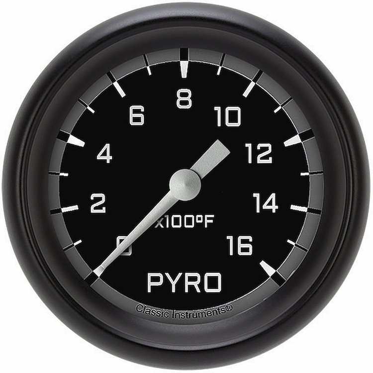 AX398GBPF Autocross Gray 2 5/8in. Exhaust Gas Temp. Gauge