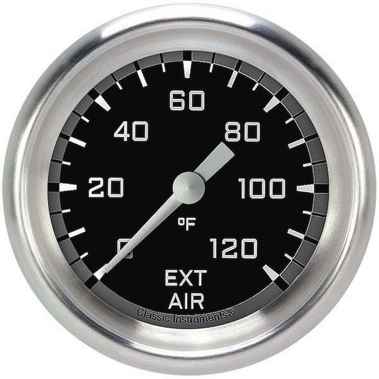 AX399GAPF Autocross Gray 2 5/8in. External Air Temp. Gauge