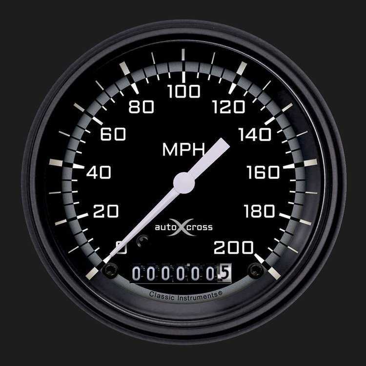 Gray AutoCross Series Speedometer 3-3/8" Electrical
