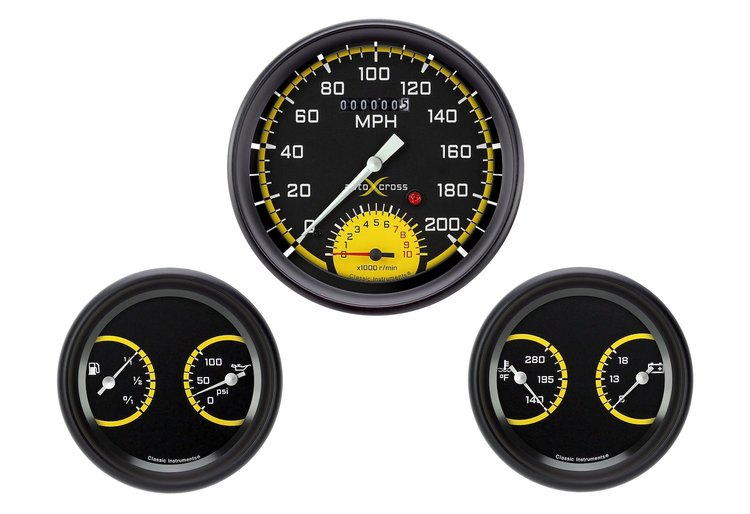 AX61YBLF Auto Cross Yellow 5in. Speedtach, 2 - 3in. Dual