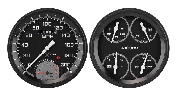 AX62GBLF Autocross Gray Two Gauge Set