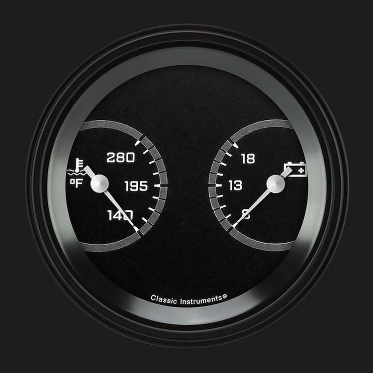AX74GBLF Autocross Gray 3 3/8in. Temp & Volt Dual