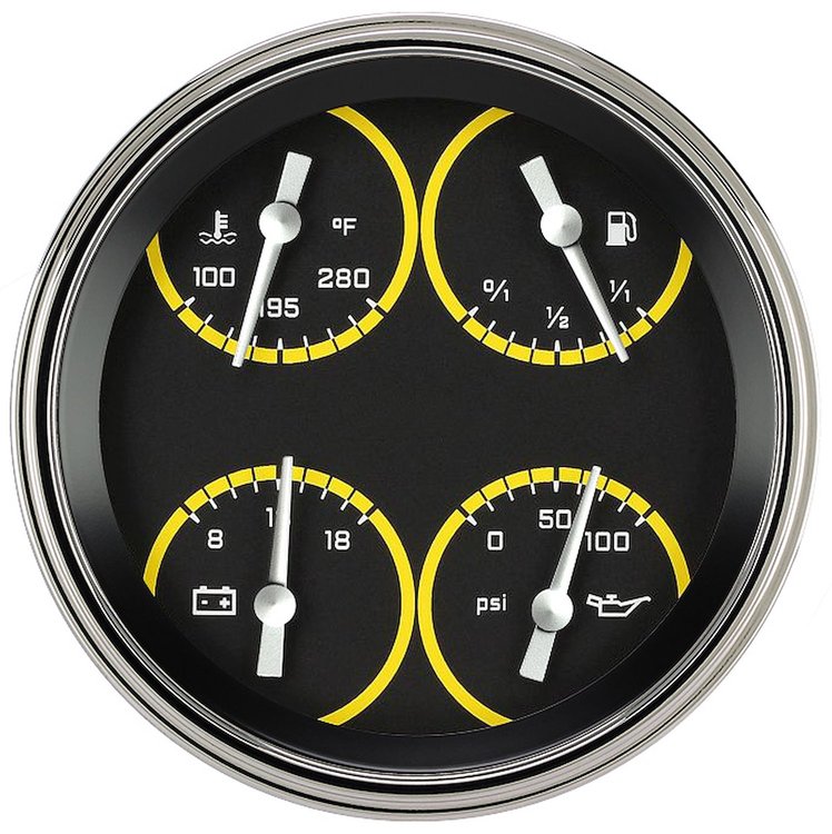 AX75YSLF Auto Cross Yellow 5in. Quad 240-33