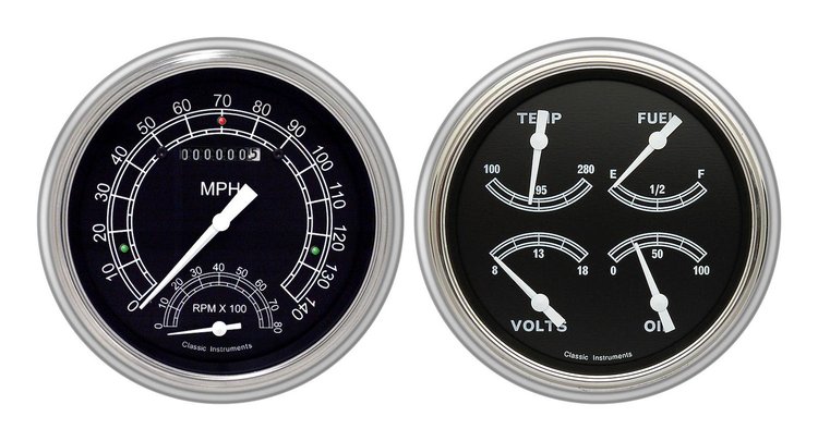 Traditional Series Gauge Package 1951-52 Chevy Car Includes: