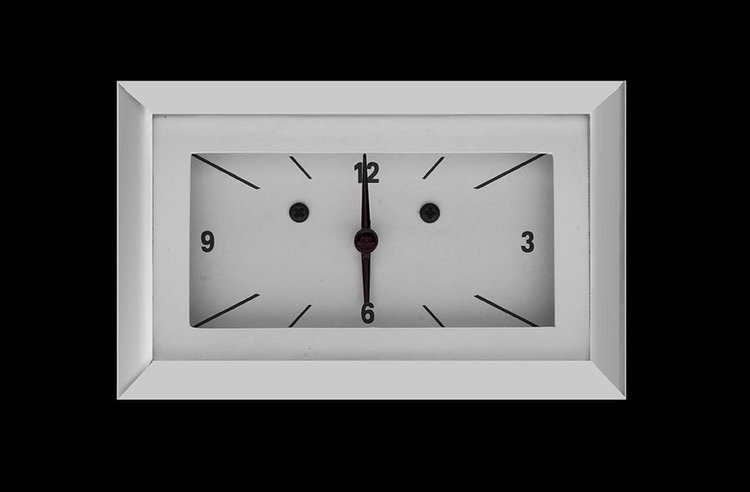 1957 Chevy Clock White