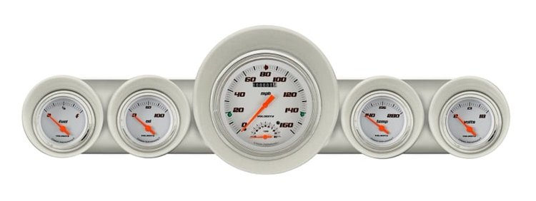 Velocity Series White Gauge Package 1959-60 Full-Size Chevy Includes: