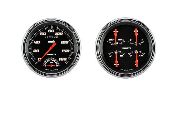 Velocity Series Black Gauge Package 1947-53 GM Pickup Includes:
