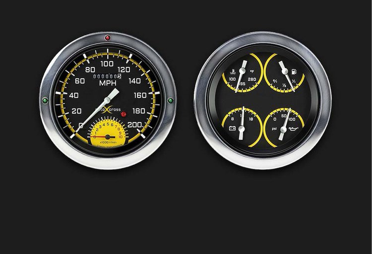 CT54AXY62 Auto Cross Yellow 54-55 Chevy Truck Package W/ Speedtachular