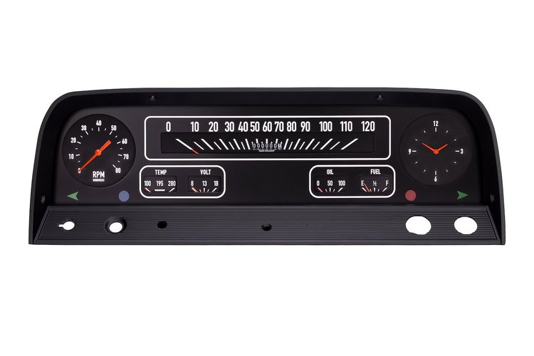 Direct-Fit Gauge Cluster Package for 1964-1966 Chevy Truck - Black