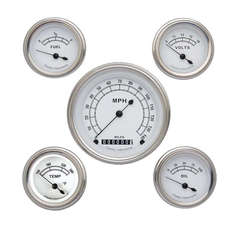 CLASSIC WHITE 5 GAUGE SET