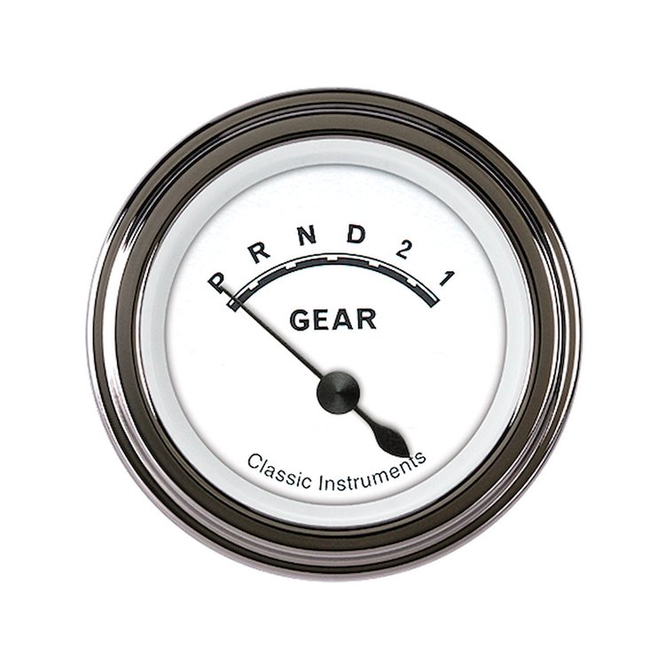 Classic White Series Gear Indicator 2-1/8" Electrical