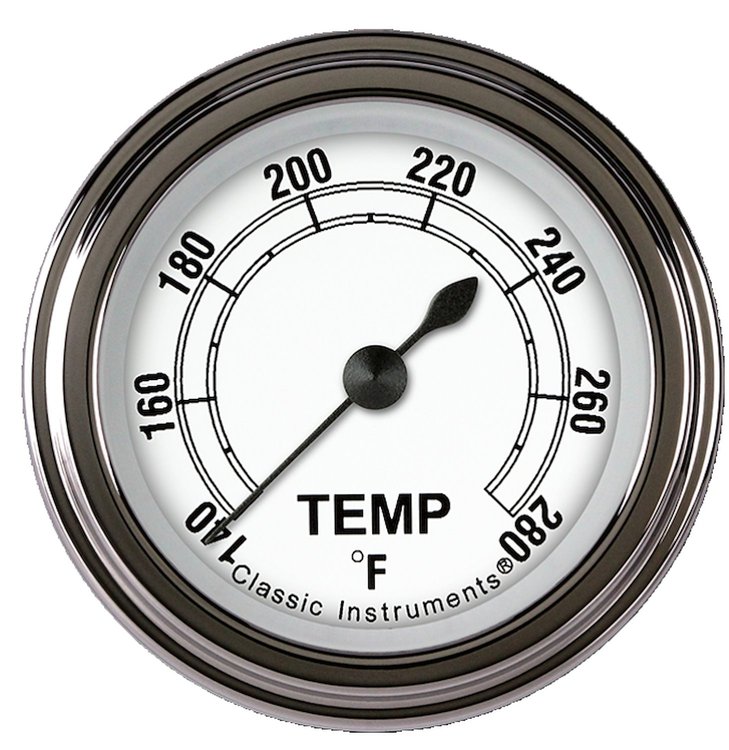 Classic White 2 ? Full Sweep Water Temp Includes Temp Sender