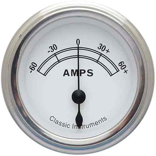 Amp Gauge Classic White Style