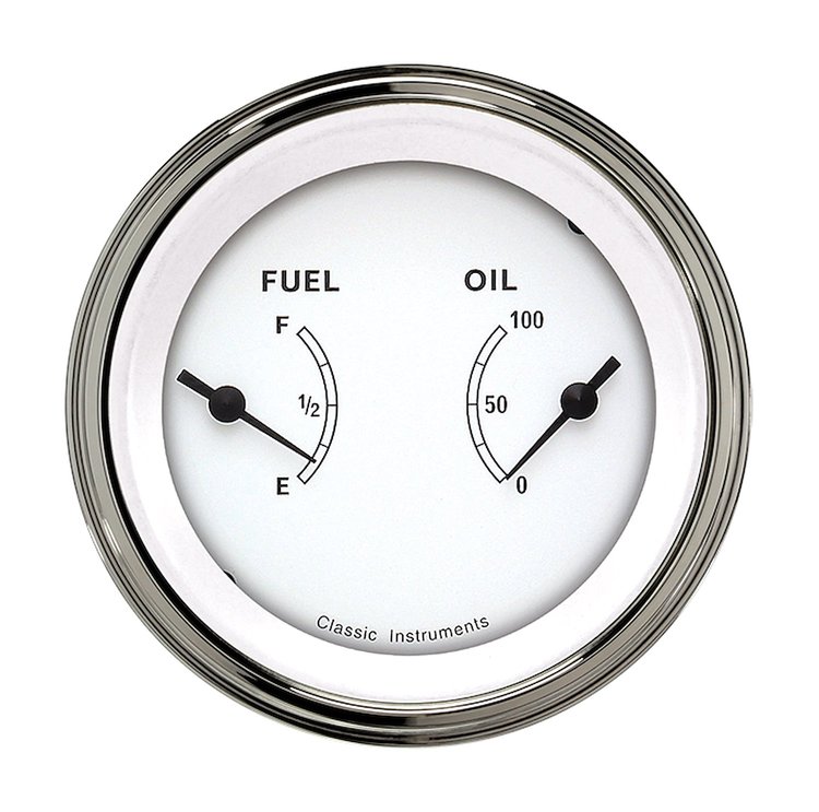 Classic White Series Dual Gauge 3-3/8" Electrical Includes: