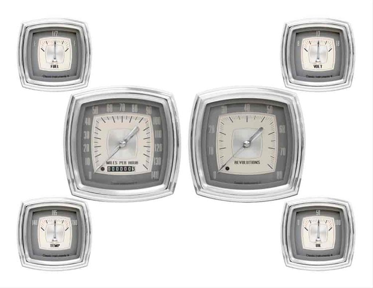 Esquire Series 6-Gauge Set 4" Elec Speedometer (140 mph)