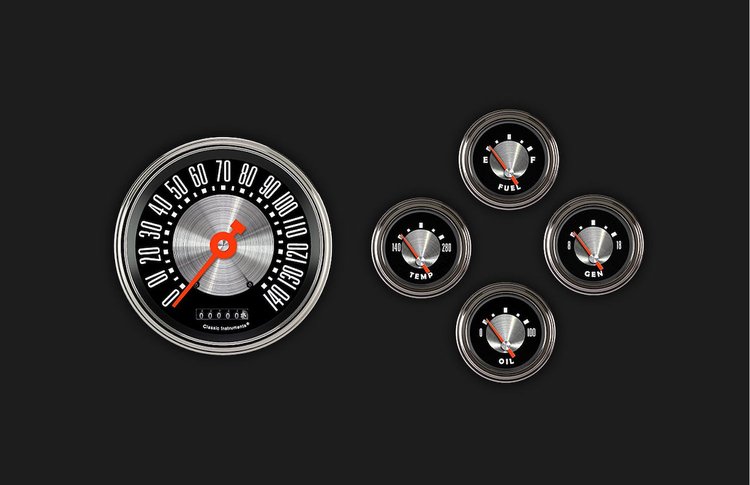 GAUGE SET SHORT SWEEP BLK