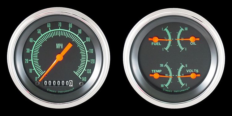 G-Stock Series 2-Gauge Set 3-3/8" Electrical Speedometer (140 mph)