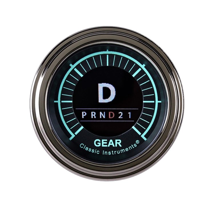 2-1/8 in. G/Stock Digital OLED Gear Indicator [Stainless Low Step Bezel]