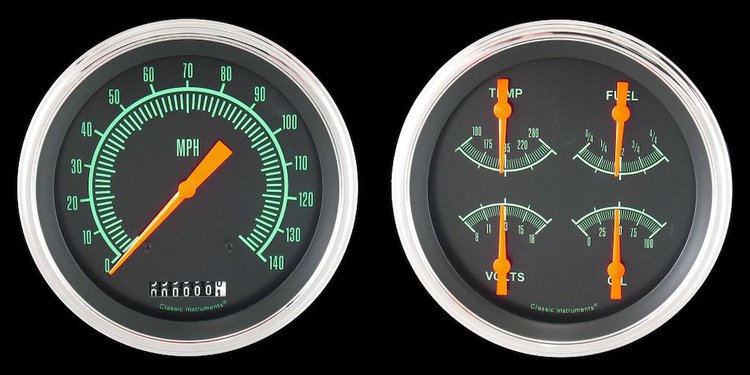 G-Stock Series 2-Gauge Set 4-5/8" Electrical Speedometer (140 mph)