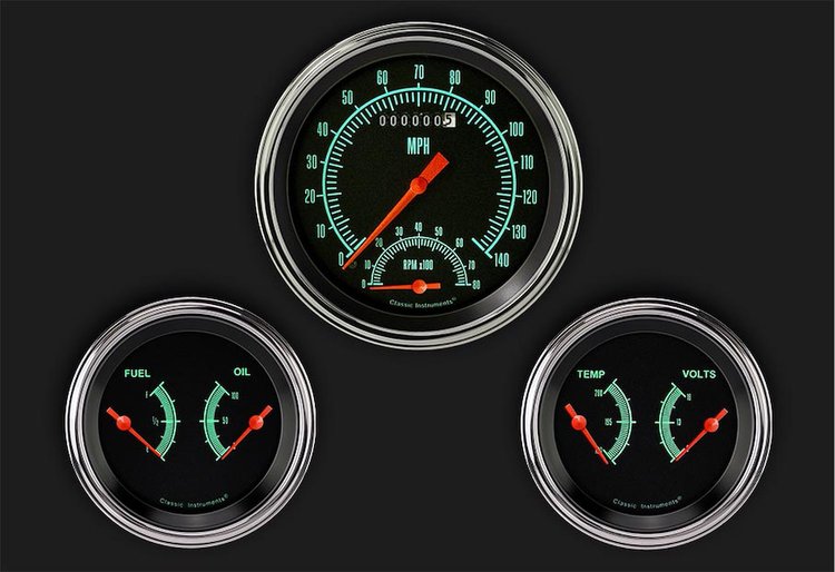 G-Stock Series 3-Gauge Set 4-5/8" Electrical Speedtachular Gauge