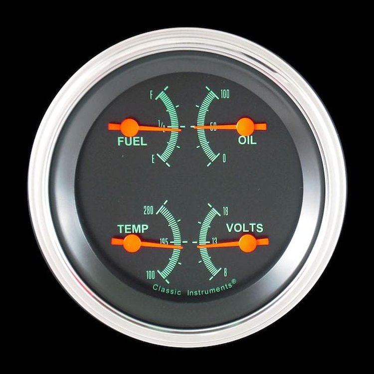 G-Stock Series Quad Gauge 3-3/8" Electrical Includes: