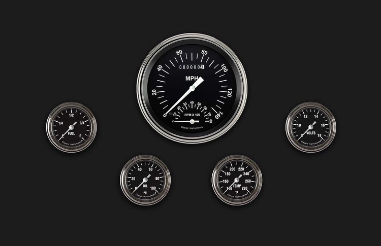 HR165SLF Hot Rod Five Gauge Set 165