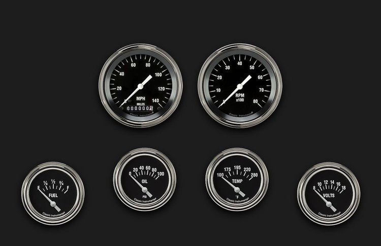 HR201SLF Hot Rod Six Gauge Set 201