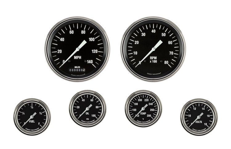 HR351SLF Hot Rod Six Gauge Set 351