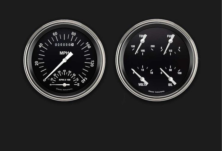 Hot Rod Series 2-Gauge Set 4-5/8" Electrical Speedtachular Gauge