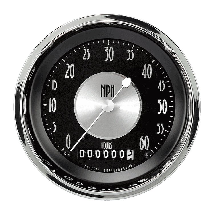 Low Speed Series Speedometer with Hour Meter All American Tradition Style