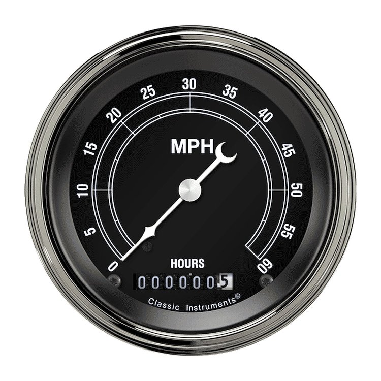 Low Speed Series Speedometer with Hour Meter Traditional Style