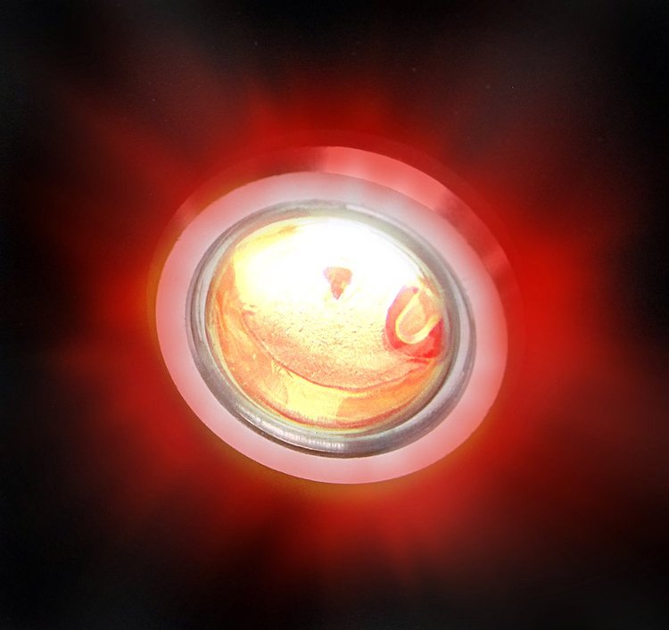 RED WARNING LIGHT- 1/2IN
