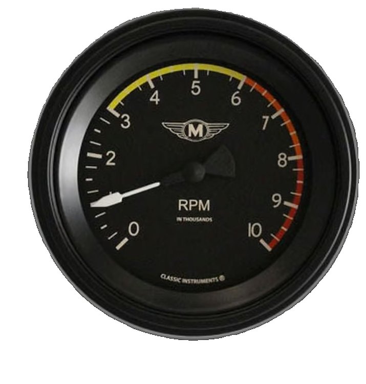 Moal Bomber Series Tachometer 3-3/8" Electrical