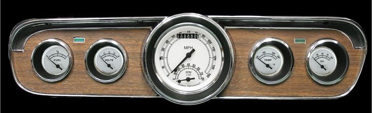 Classic White Series Gauge Package 1965-66 Mustang Includes: