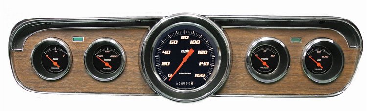 Velocity Series Black Gauge Package 1965-66 Mustang Includes: