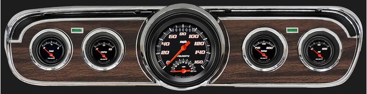 Velocity Series Black Gauge Package 1965-66 Mustang Includes: