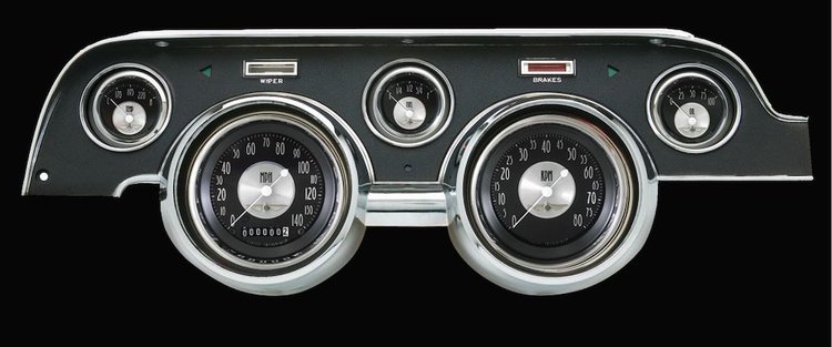 All-American Tradition Series Instrument Package (Standard Black Housing) 1967-68 Mustang Includes: