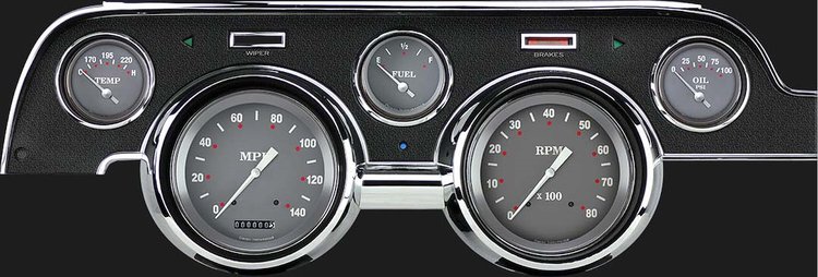 SG Series Instrument Package (Standard Black Housing) 1967-68 Mustang Includes: