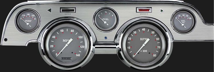 SG Series Instrument Package (Brushed Aluminum Housing) 1967-68 Mustang Includes: