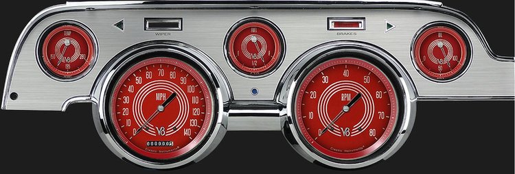 MU67V8RSBA V8 Red Steelie 1967-68 Mustang