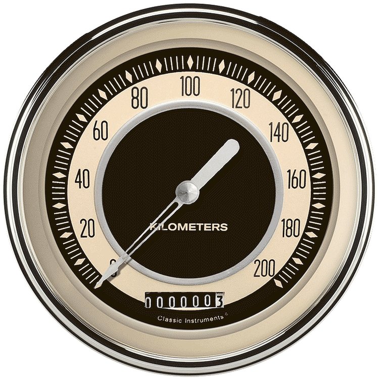 Nostalgia VT Series Speedometer 4-5/8" Electrical