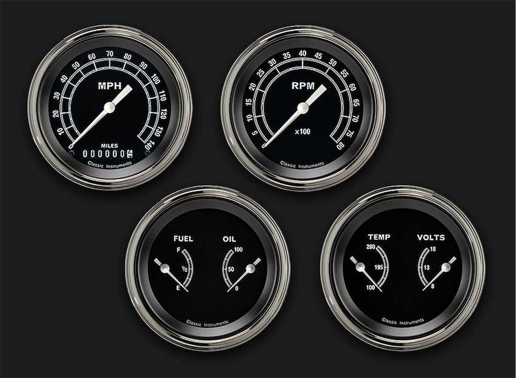 TRADITIONAL 3 SPEEDO/TACH