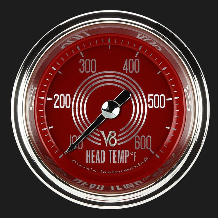 V8 RED STEEL 2IN CYLINDER