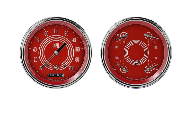 V8 RED STEELIE 5 SPEEDO /