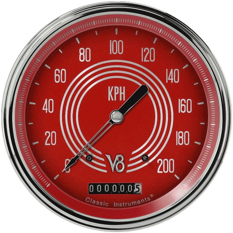 V8 RED STEELIE 5 SPEEDO 2