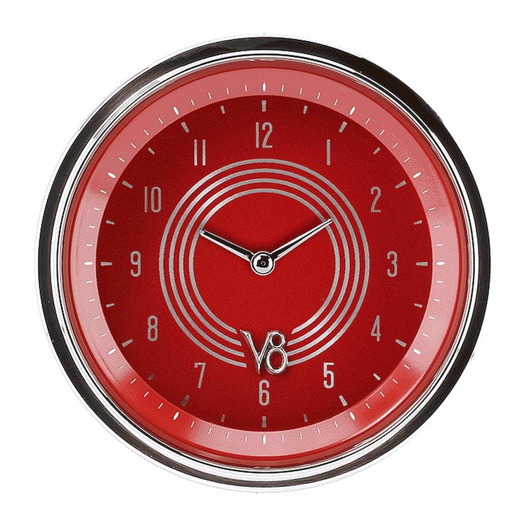 V8 Red Steelie Series Clock 3-3/8" Electrical