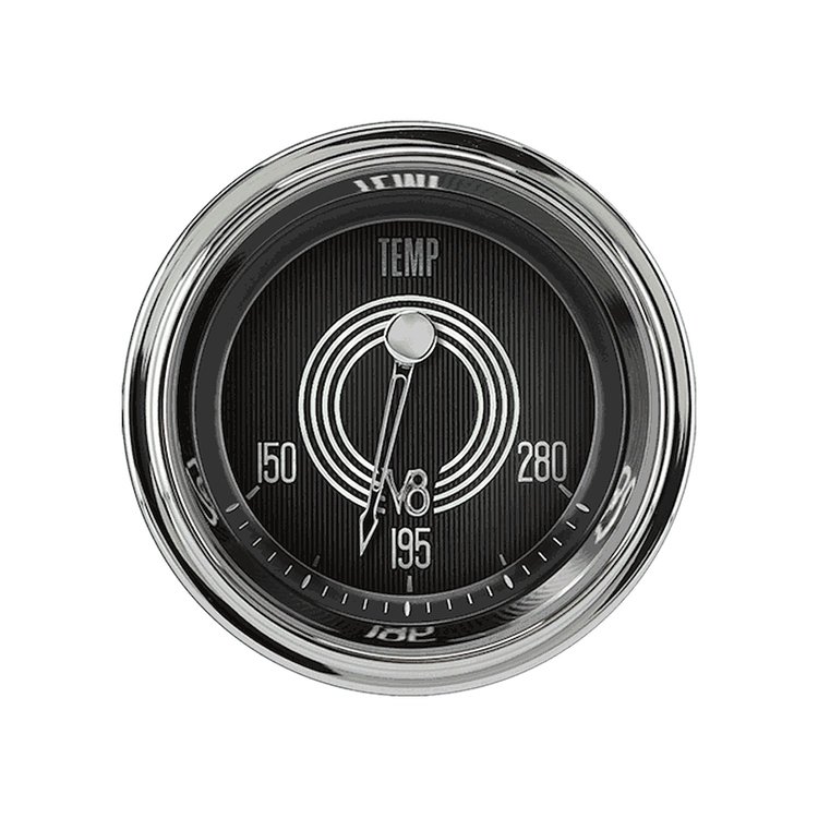 V8 Speedster Series Water Temperature Gauge 2-1/8" Electrical
