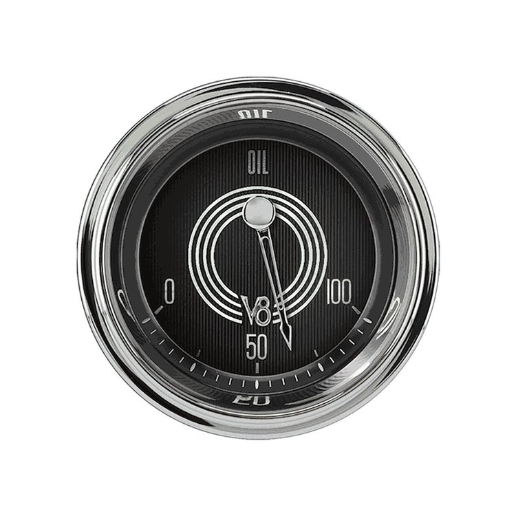 V8 Speedster Series Oil Pressure Gauge 2-1/8" Electrical